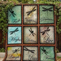 Dragonfly Word Quilt  and Home Decor