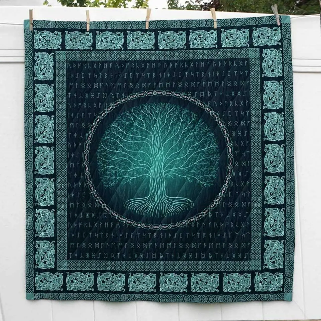 Druidic Yggdrasil Tree Viking Cl2100146Mdq Quilt Blanket and Home Decor