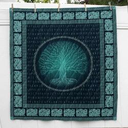 Druidic Yggdrasil Tree Viking Cl2100146Mdq Quilt Blanket and Home Decor
