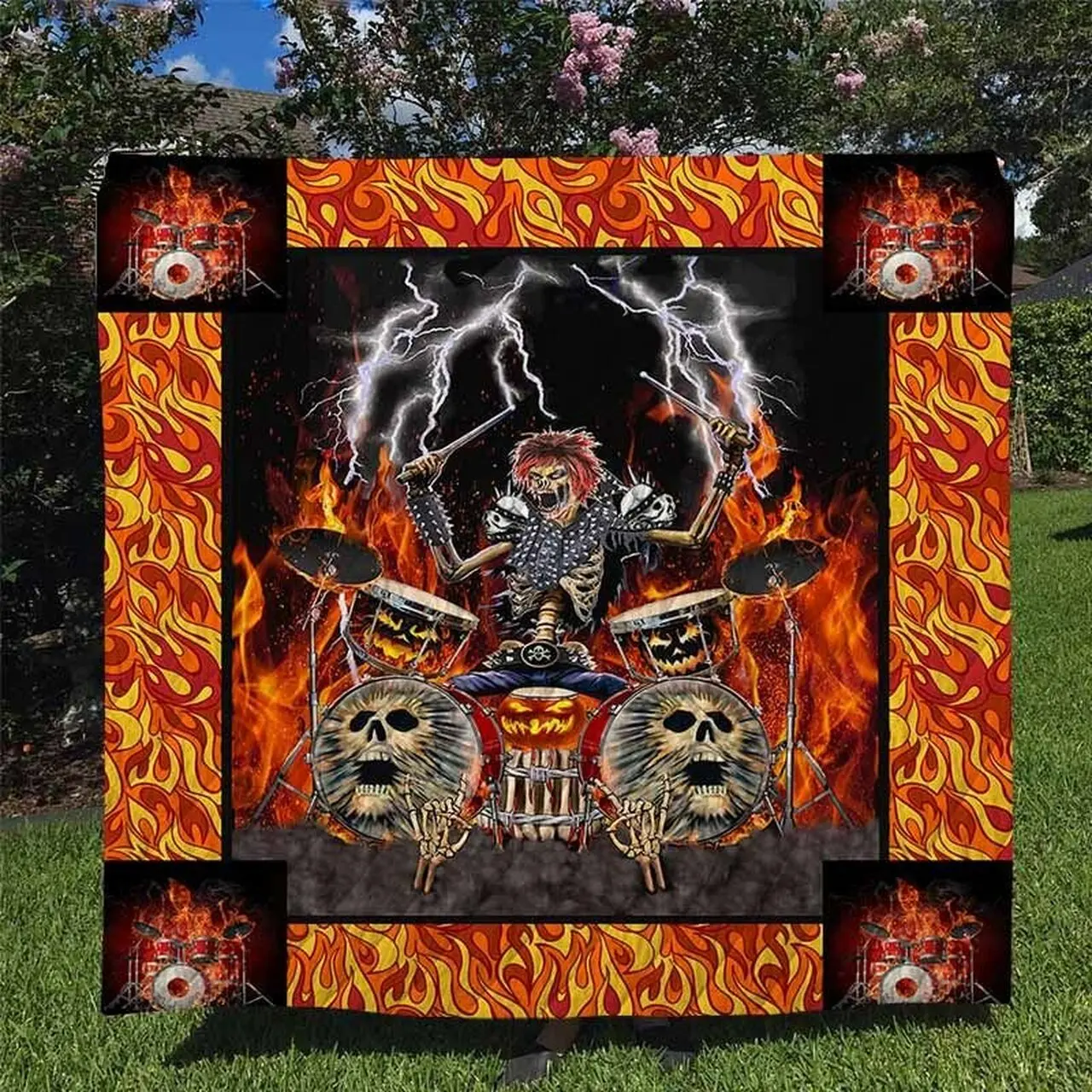 Drummer Quilt Blanket Dhc170120775Td and Home Decor