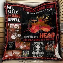 Drums Quilt Dk455  Quilt and Home Decor