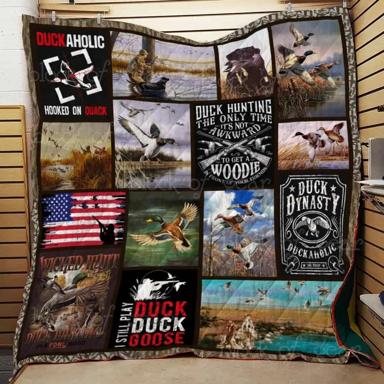 Duck Hunting Cl2100154Mdq Quilt Blanket and Home Decor