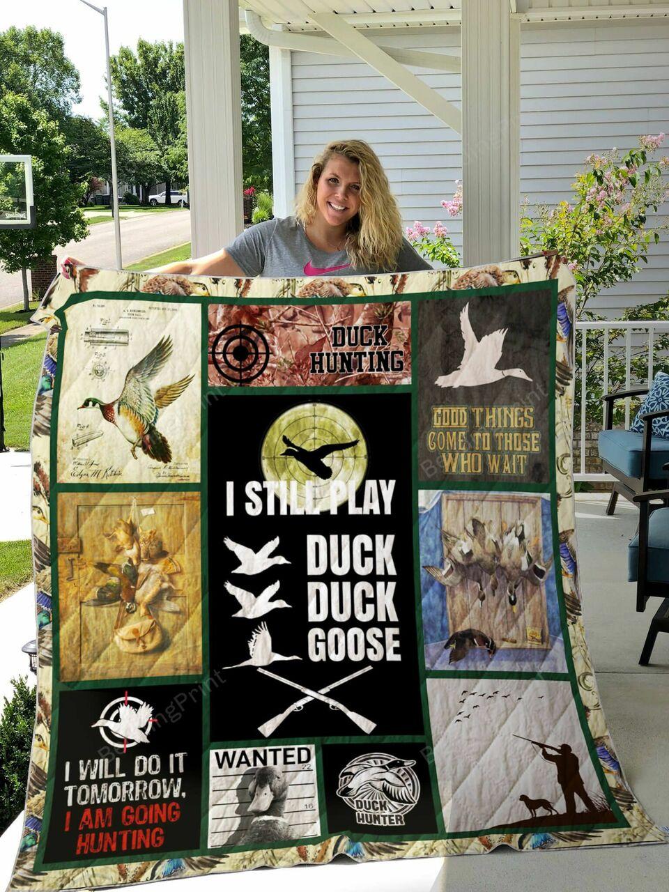 Duck Hunting Quilt Blanket and Home Decor
