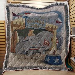 Dumbo Circus Tapestry Throw Quilt and Home Decor