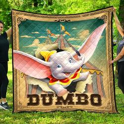 Dumbo Flying  Premium Quilt  Quilt and Home Decor