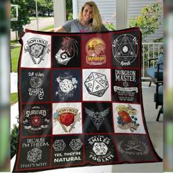 Dungeons & Dragons Premium Quilt Blanket Size Throw Twin Queen King Super King and Home Decor