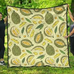 Durian Leaves Pattern Background DHCDHC DT1910 Quilt Blanket and Home Decor