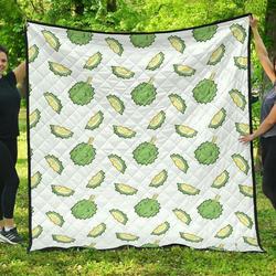 Durian Pattern Blue Background DHCDHC DT1910 Quilt Blanket and Home Decor