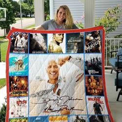 Dwayne Johnson Film Quilt Blanket 01 and Home Decor