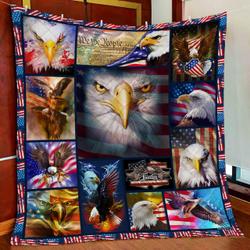 Eagle American Patriot Quilt Blanket and Home Decor