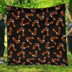 Eagle Black Cl12100237Mdq Quilt Blanket and Home Decor