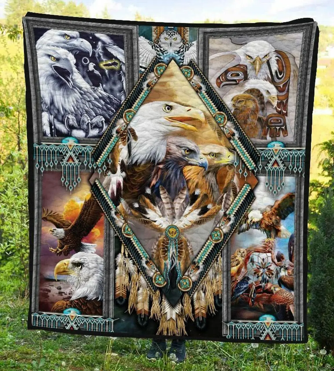 Eagle Quilt Blanket ABC040112 and Home Decor