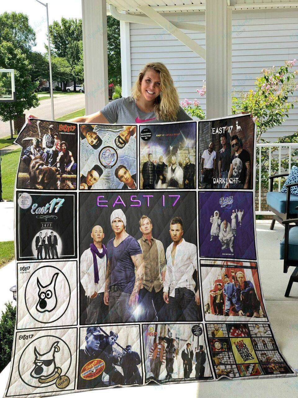 East 17 Quilt Blanket and Home Decor
