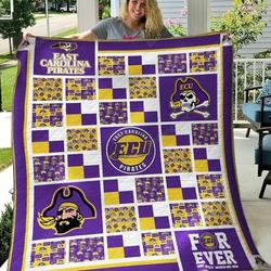 East Carolina Pirates V2 Quilt Blanket and Home Decor