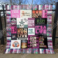Eat Pasta Run Fasta DHCDHC DT0910 Quilt Blanket and Home Decor