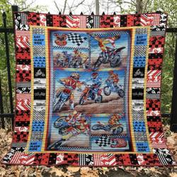 Eat Sleep Ride Quilt Blanket Lk08  Quilt and Home Decor
