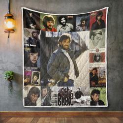Eddie Rabbitt Album Covers Quilt Blanket and Home Decor