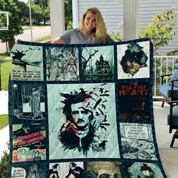 Edgar Allan Poe Blanket N2906 Quilt and Home Decor
