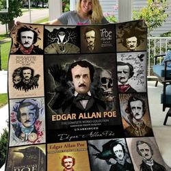 Edgar Allan Poe Quilt Blanket Hvt070606  Quilt and Home Decor