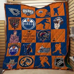 Edmonton Oilers Quilt Blanket      and Home Decor