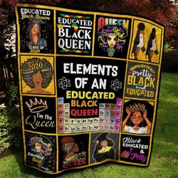 Educated Black Queen Quilt Blanket Aaa130701Ta and Home Decor