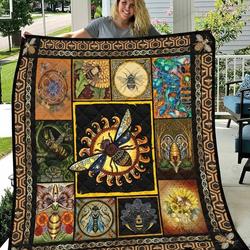 Egypt Pattern Printed Bee Quilt Blanket Great Customized Blanket Gifts For Birthday Christmas Thanksgiving and Home Decor