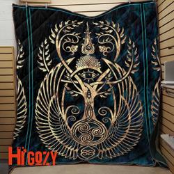 Egyptian Sacred Geometry TattooQuilt Blanket XT TNA04022104 and Home Decor