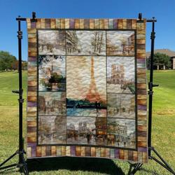 Eiffel Tower DHCKL0909 Quilt Blanket and Home Decor