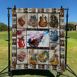 Electric Guitar DHCKL0909 Quilt Blanket and Home Decor
