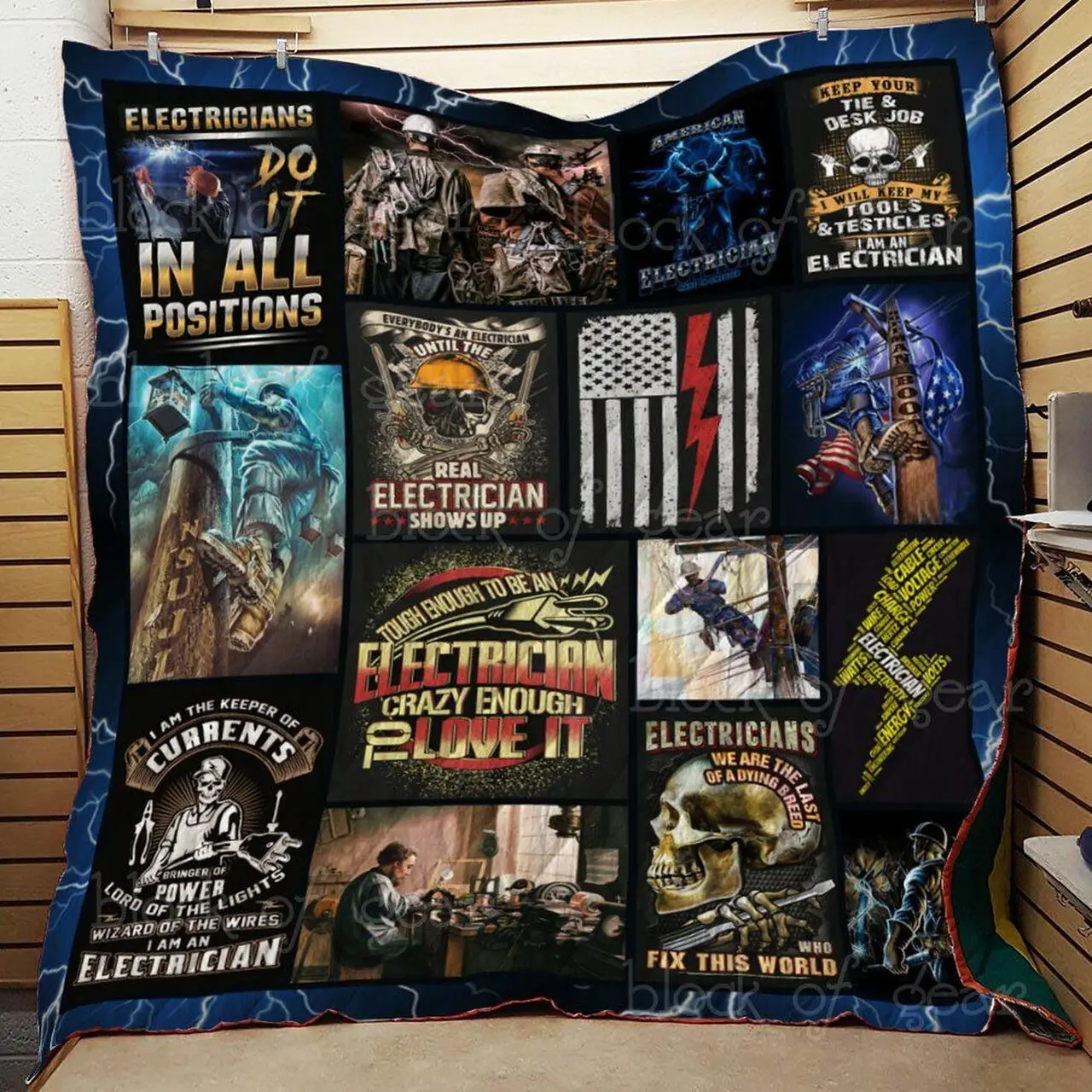 Electrician Clm020717 Quilt Blanket and Home Decor