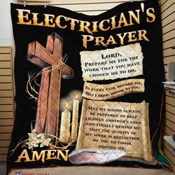 Electricians Prayer Quilt Blanket and Home Decor