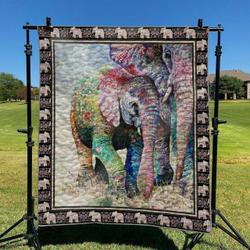 Elephant 4 DHCCNA0909 Quilt Blanket and Home Decor