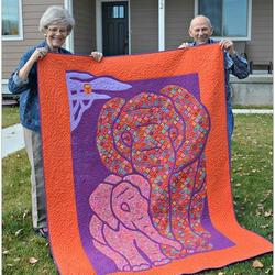 Elephant And Owl Cla1010259Q Quilt Blanket and Home Decor