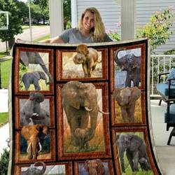 Elephant Cl14100192Mdq Quilt Blanket and Home Decor