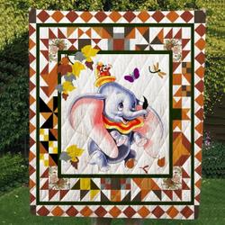 Elephant Cl14100194Mdq Quilt Blanket and Home Decor