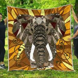 Elephant Dtc2410180 Quilt Blanket and Home Decor