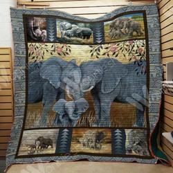 Elephant Elephant Family Quilt Blanket Dhc04011905Dd and Home Decor