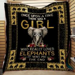 Elephant Girl Quilt Blanket  Quilt and Home Decor