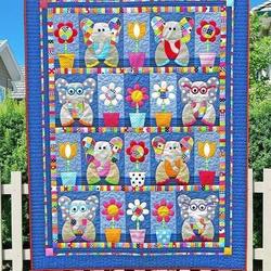 Elephant Hur Quilt or and Home Decor