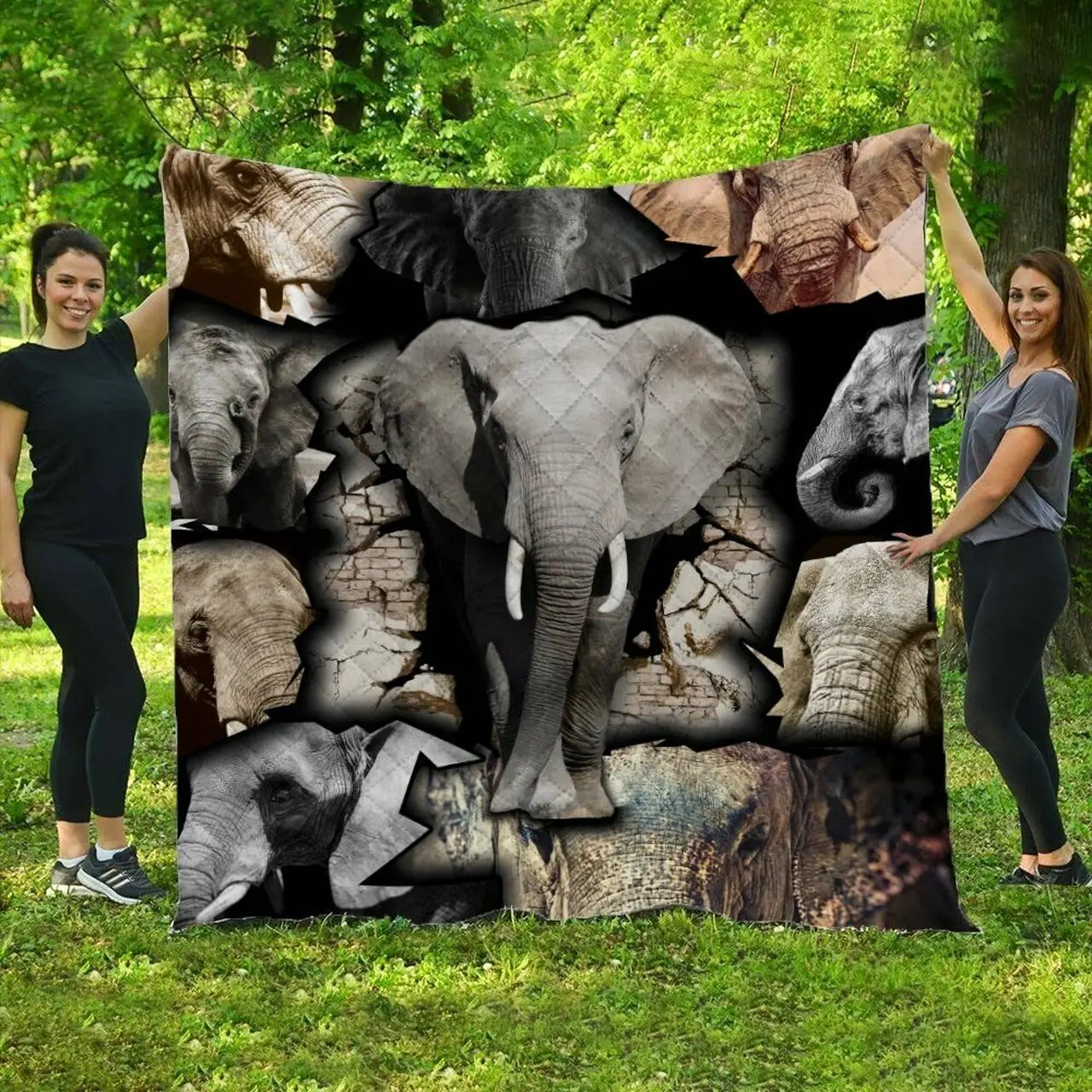 Elephant Im Going Bl Quilt Blanket Dhc020120510Td and Home Decor