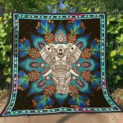 Elephant Li070803B Tbg Quilt Blanket and Home Decor