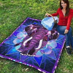 Elephant Li090708A Tbg Quilt Blanket and Home Decor