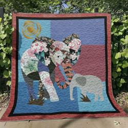Elephant Nn240614 Quilt Blanket and Home Decor