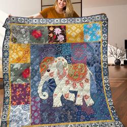 Elephant Quilt Blanket C9B010603Na and Home Decor