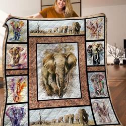 Elephant Quilt Blanket C9B010604Na and Home Decor
