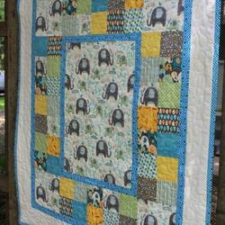 Elephant Quilt Blanket Dhc010232Lt and Home Decor