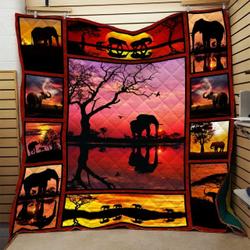 Elephant Quilt Blanket Dhc0910690Vt and Home Decor