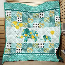 Elephant Quilt Blanket Dhc0910711Vt and Home Decor