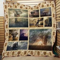 Elephant Quilt Blanket Luk899 Dhc0301792Dd and Home Decor