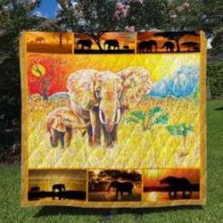 Elephant Quilt Blanket Lukmkb Dhc0301839Dd and Home Decor